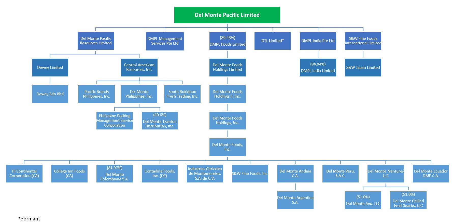 Holding Company Structure Chart